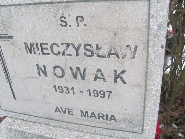 Mieczysław Nowak 1931 Sieradz Kłocko - Grobonet - Wyszukiwarka osób pochowanych