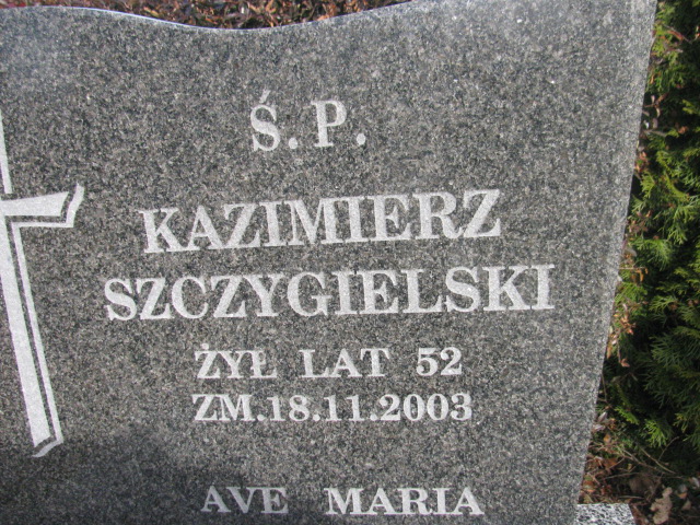 Kazimierz Szczygielski 1951 Sieradz Kłocko - Grobonet - Wyszukiwarka osób pochowanych