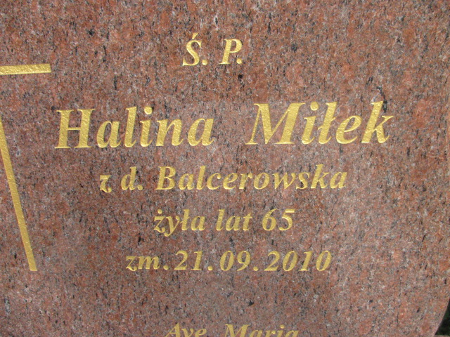 Halina Miłek 1944 Sieradz Kłocko - Grobonet - Wyszukiwarka osób pochowanych