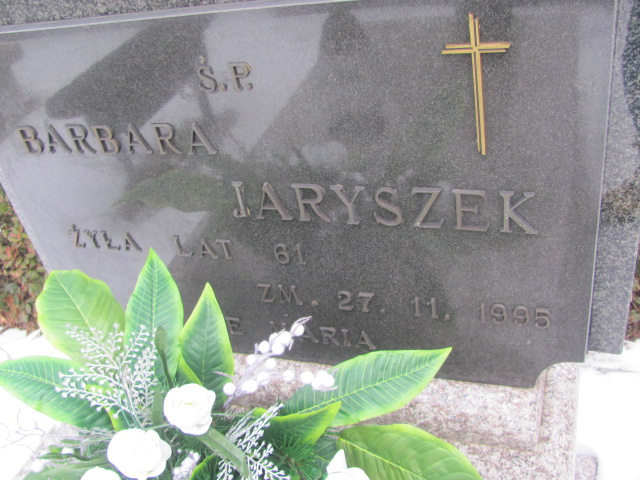 Barbara Jaryszek 1934 Sieradz Kłocko - Grobonet - Wyszukiwarka osób pochowanych