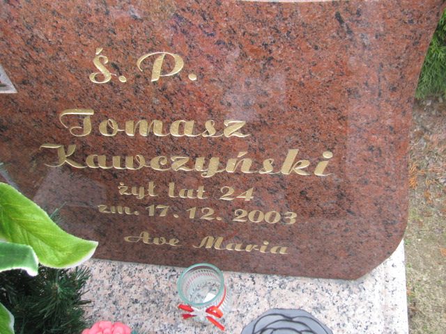 Tomasz Kawczyński 1979 Sieradz Kłocko - Grobonet - Wyszukiwarka osób pochowanych