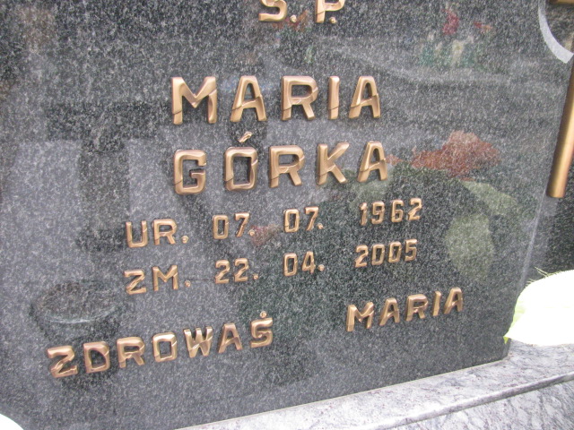 Maria Górka 1962 Sieradz Kłocko - Grobonet - Wyszukiwarka osób pochowanych