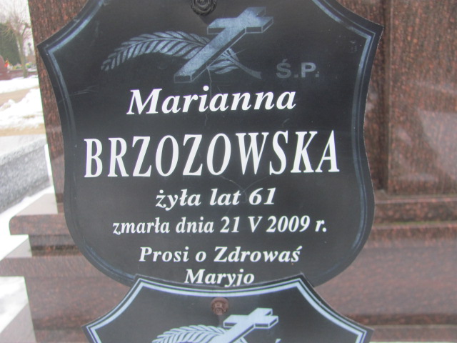 Marianna Brzozowska 1948 Sieradz Kłocko - Grobonet - Wyszukiwarka osób pochowanych