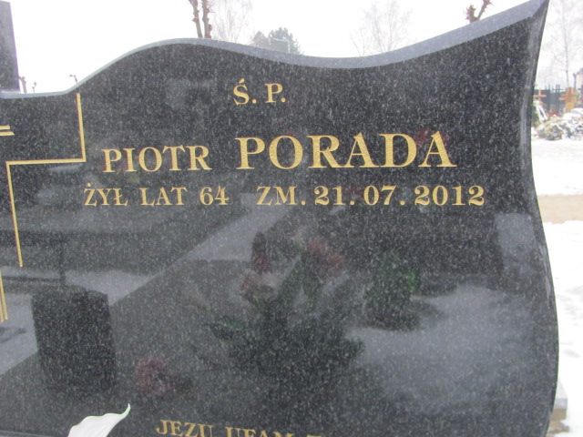 Piotr Paweł Porada 1948 Sieradz Kłocko - Grobonet - Wyszukiwarka osób pochowanych